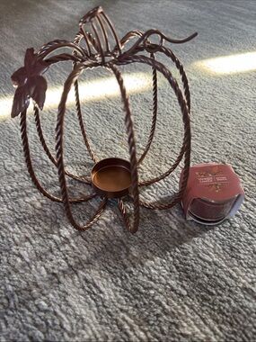 Yankee Candle Copper Pumpkin Wire Tea Light Holder